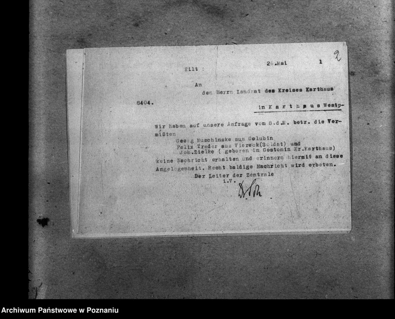 Obraz 8 z jednostki "Amtliche Meldungen Kreis Karthaus (Kartuzy)"