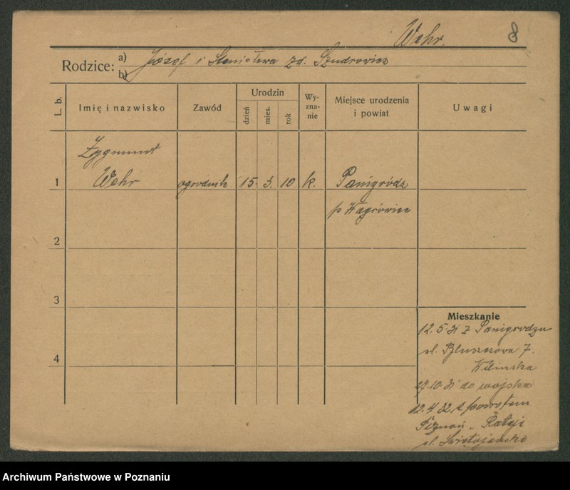 Obraz 20 z jednostki "Wer - Werner (żonaci i wdowy)"