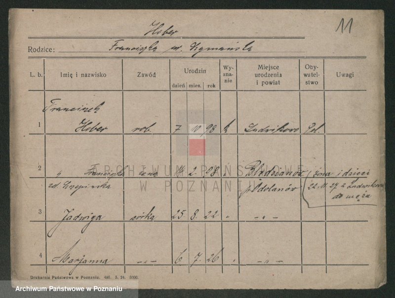 Obraz 11 z jednostki "Hoag - Hofman Ignacy (żonaci)"