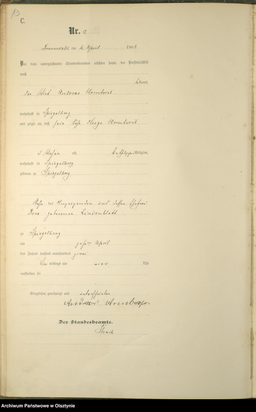 image.from.unit.number "Sterbe-Haupt-Register Nr 1 - 43"