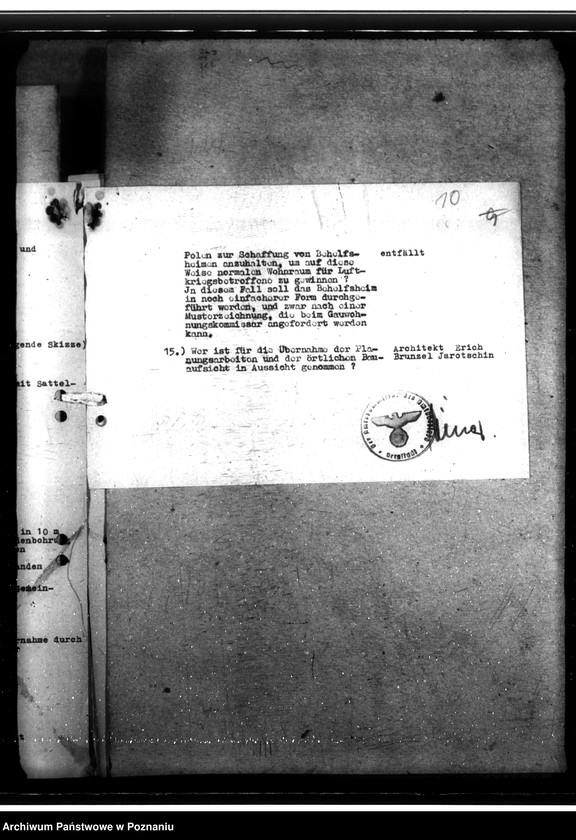 Obraz 14 z jednostki "Errichtung von Behelfsheimen des DWH. Baukarten"