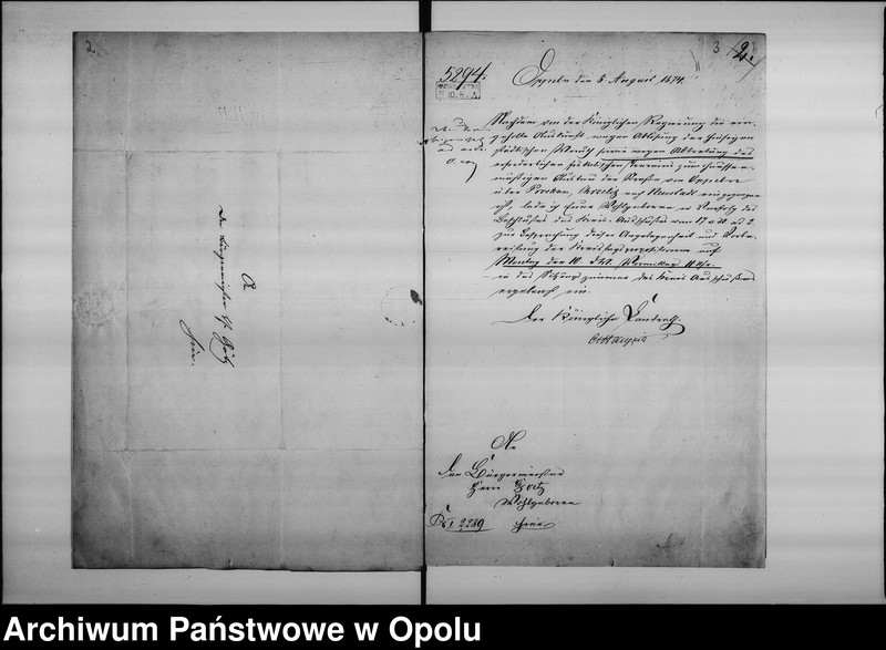 Obraz 6 z jednostki "Acta des Magistrats zu Oppeln betreffend die Ablösung der Mauthe auf der Falkenberg-Krappitzerstrassa resp. Bau 1 Staats-chausse v[on] Oppeln über Proskau [Prószków] nach dem Neustädter Kreise"