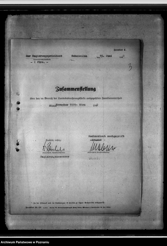 Obraz 7 z jednostki "Familienunterhalt. Zusammenstellungen des Regierungspräsidenten Hohensalza - Inowrocław"