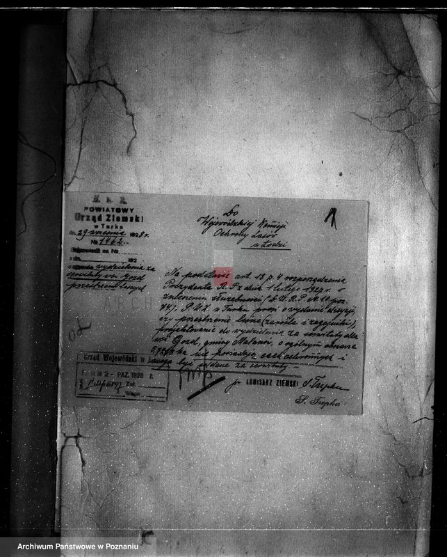 Obraz 5 z jednostki "Zmiana częściowej zmiany orzeczenia dotyczącego lasu majątku Zdzenice powiat turecki"