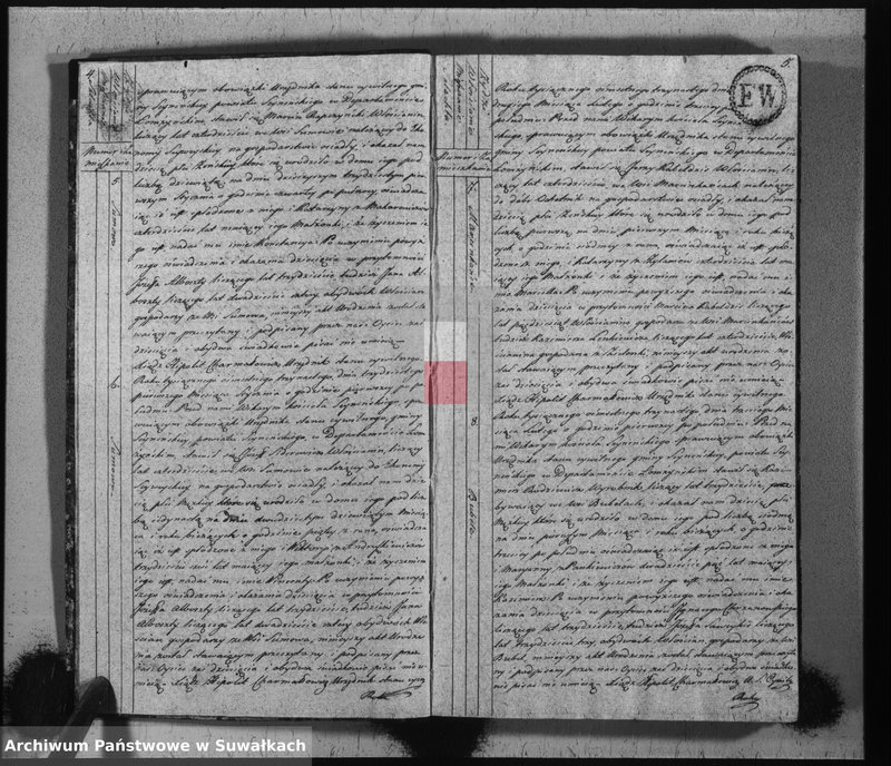 image.from.unit.number "Akta stanu cywilnego urodzonych w gminie seyneńskiey od 1-go stycznia 1813 roku."