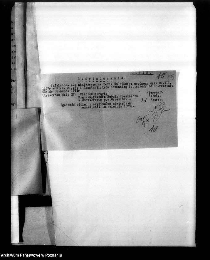 Obraz 19 z jednostki "Państwowe Liceum i Gimnazjum Męskie imienia Bergera w Poznaniu [korespondencja, między innymi spis abiturientów]"