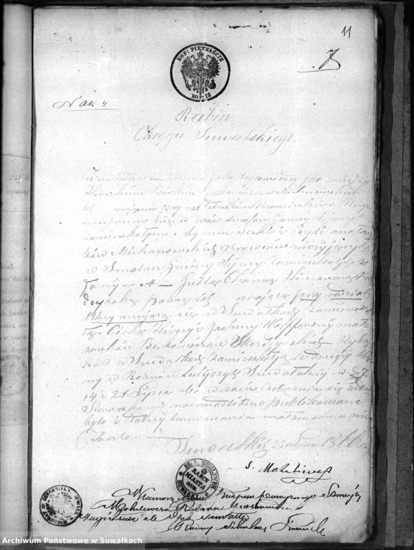image.from.unit.number "Dowody Akt Ślubnych Okręgu Bożniczego Puńsk z r. 1866"