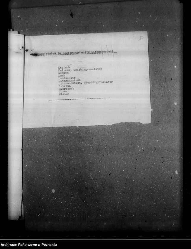 Obraz 13 z jednostki "Landratsämter, Landjahrlager, Kreisjägermeister (adresy)"