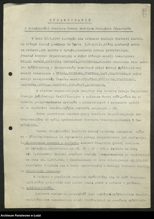 Obraz 16 z jednostki "Protokoły z posiedzeń Sekretariatu KŁ"