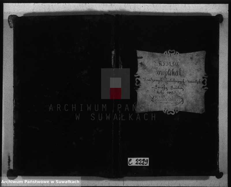 Obraz 2 z jednostki "Księga duplikat urodzonych, zaślubionych i umarłych w parafii puńskiey roku 1842"