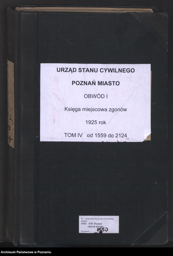 Obraz 2 z jednostki "Księga miejscowa zgonów tom IV [Rejestr główny zgonów]"