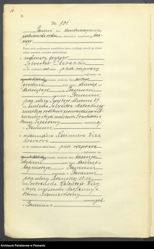 Obraz 14 z jednostki "Księga miejscowa małżeństw tom IV [Rejestr główny małżeństw]"