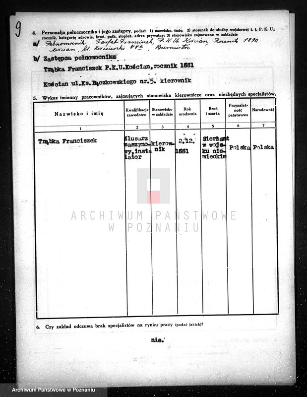 Obraz 14 z jednostki "Kwestionariusz Wodociągi Miejskie w Kościanie"