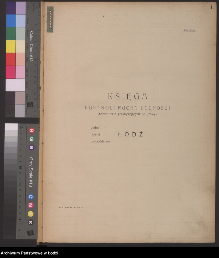 Obraz 4 z jednostki "Księga kontroli ruchu ludności (rejestr osób przybywających do gminy) Łódź, zameldowania pozaankietowe, komisariat XII, nr 1-769"