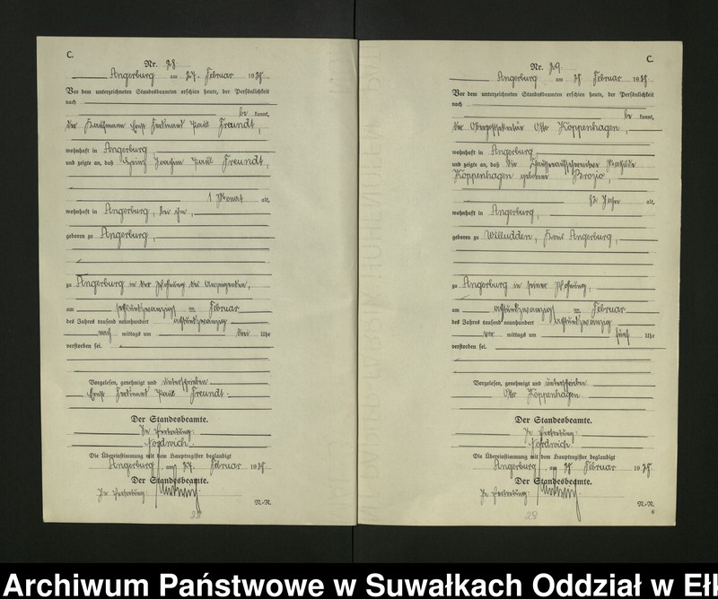 image.from.unit.number "[Sterbe - Register (Neben - Register) Standesamt Angerburg einschl. der Bezirke Gross Strengeln, Kehlen und Prinowen]"
