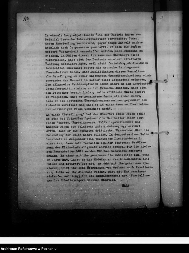 Obraz 19 z jednostki "Verordnung über die Strafbarkeit der Beteiligung an strafbaren Handlungen von Polen und Juden"