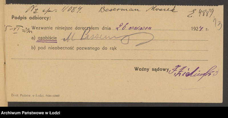 Obraz 15 z jednostki "Moszek Beserman- sprzedaż szczotek, walizek i szpagatów"