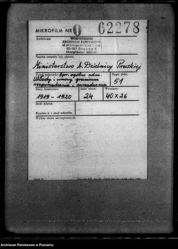 Obraz 2 z jednostki "Sprawy ogólno-administracyjne Układy i umowy graniczne rozporządzenia i zarządzenia"