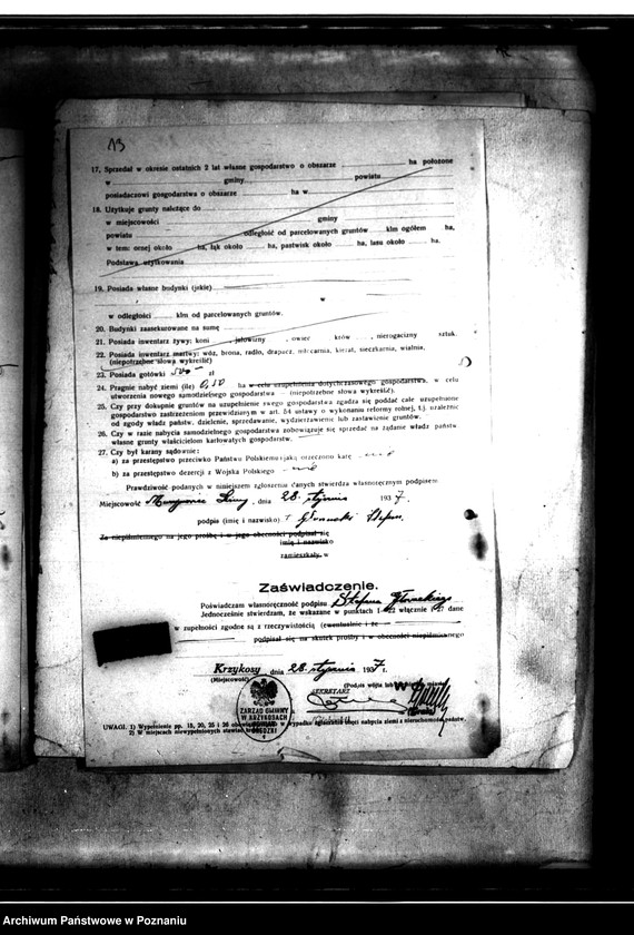 Obraz 18 z jednostki "/Parcelacje majątku Murzynówko powiat średzki/"