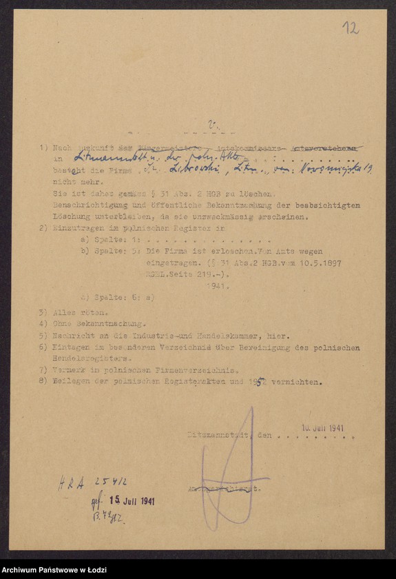 Obraz 14 z jednostki "Szyja Librowski- wyrób i sprzedaż swetrów, pończoch i rękawiczek"