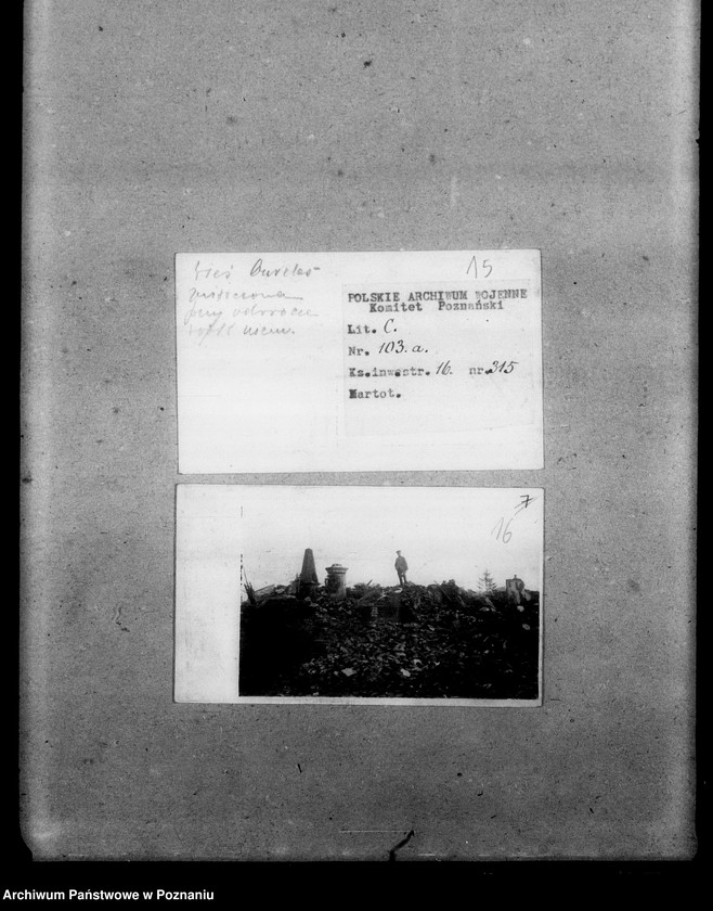 Obraz 16 z jednostki "Fotografie związane z wojną między innymi zdjęcie z frontu niemiecko- austriacko-rosyjskiego od Tobołowa do Galicji 1916 - 1918, sztab Legionów Polskich z 1914 roku w czasopiśmie "Welt am Bild", afisze satyryczne, karty, bony żywnościowe i tym podobne"