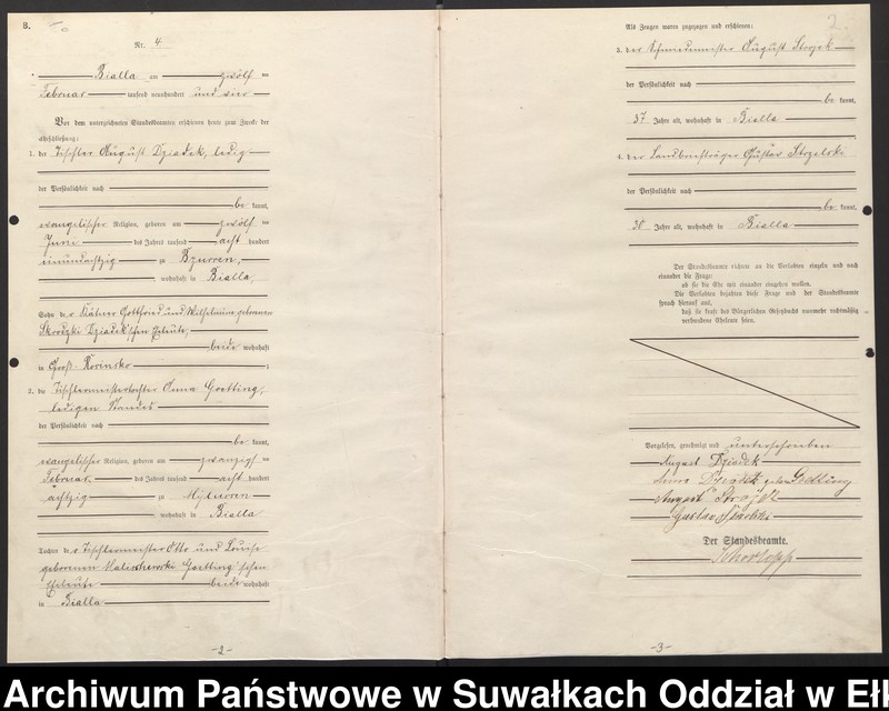 image.from.unit.number "[Heirats-Haupt-Register des Königlichen Preussischen Standes-Amtes Bialla Kreis Johannisburg]"