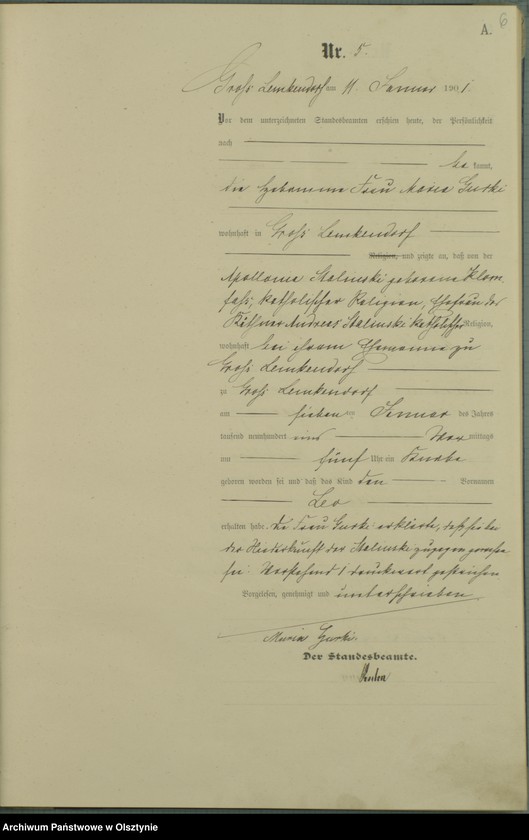 image.from.unit.number "Geburts-Haupt-Register Nr 1 - 106"