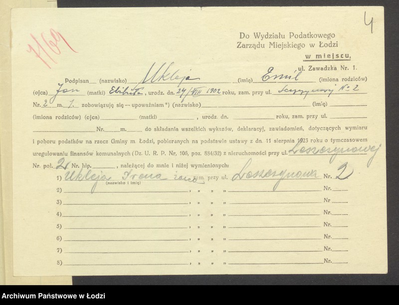 image.from.unit.number "Księga inwentarzowa nieruchomości m. Łodzi ul. Leszczynowa"