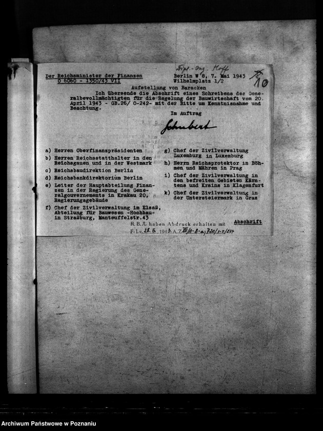 Obraz 14 z jednostki "Aufstellung von Baracken im Polenjugendverwahrlager Litzmannstadt (Łódź)"