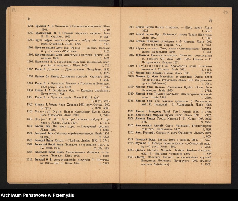 image.from.unit.number "Sprawozdanie Dyrekcji c.k. Gimnazjum Wyższego w Brzeżanach za rok szkolny 1912/13"