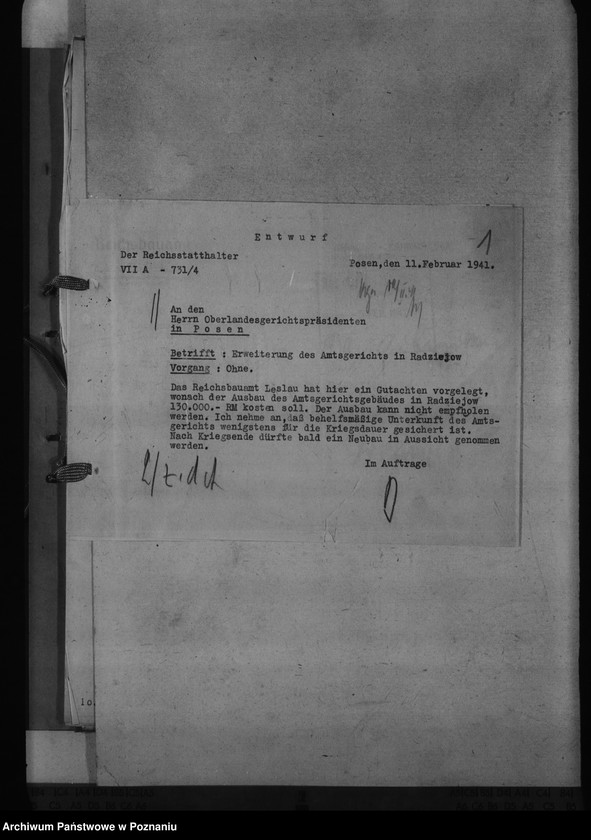 Obraz 5 z jednostki "Amtsgericht Radziejów"