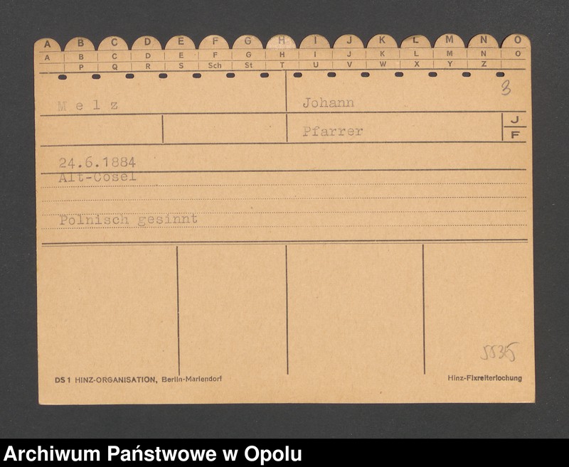 Obraz 5 z jednostki "[Melz Johann, ur. 24.6.1884 Tworkau]"