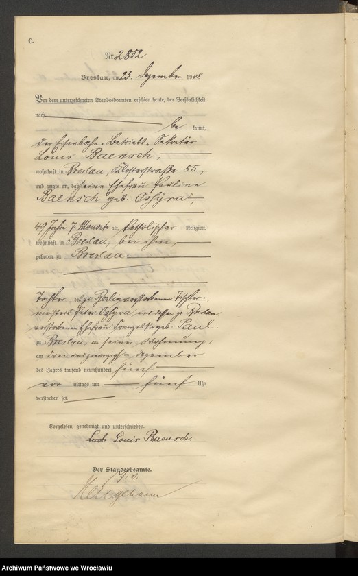 image.from.unit.number "Sterbe-Haupt-Register Breslau II 1905 Band 8"