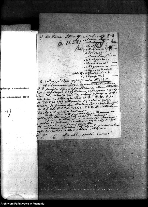 Obraz 18 z jednostki "Sprawy ogólno-administracyjne. Szkody wojenne, zapomogi gosp. rozporządzenie 9.3.20 r."