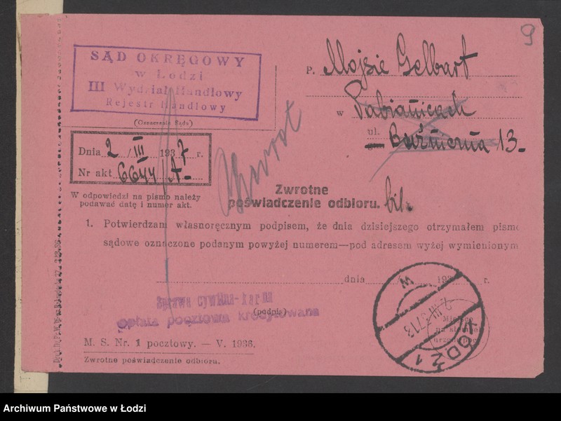 Obraz 11 z jednostki "Mojsze Gelbart- snowalnia"