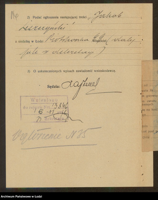 Obraz 18 z jednostki "Jakób Leszczyński- przedstawicielstwo handlowe różnych firm"