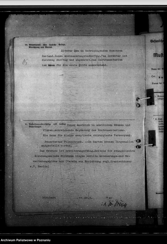 Obraz 20 z jednostki "Krankenhausplanung - Regierungsbezirk Posen"