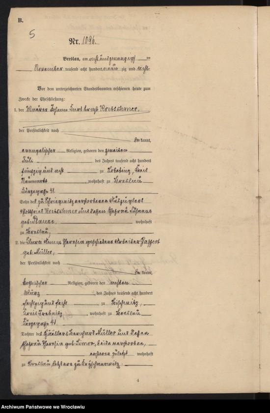 image.from.unit.number "Heiraths-Haupt-Register Breslau I 1898 Band 7"