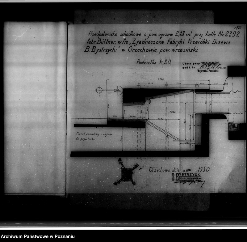 Obraz 16 z jednostki "Zjednoczone Fabryki Przeróbki Drzewa Bystrzyckiego w Orzechowie powiat wrzesiński nr woj. 1868"