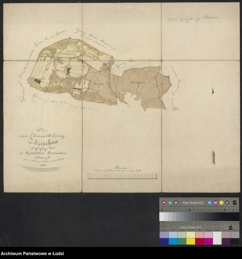 Obraz 1 z jednostki "Plan części ekonomii rządowey Zdziechów i przyległego lasu ..."