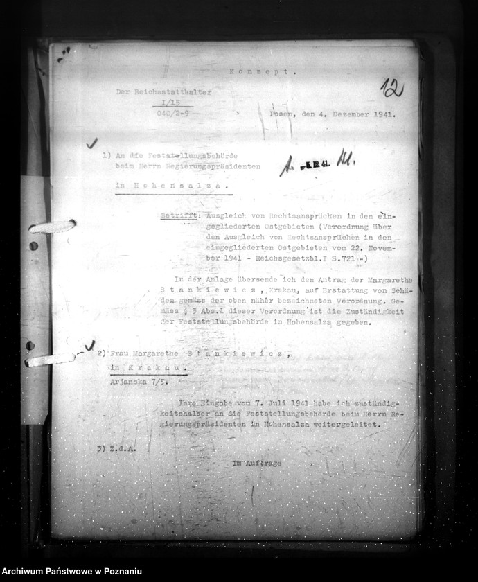 Obraz 18 z jednostki "Verordnung über den Ausgleich von Rechtsansprüchen"