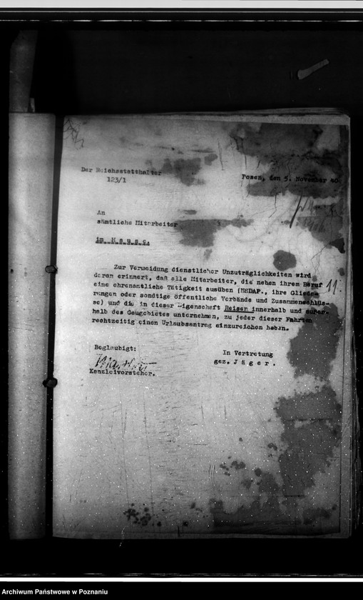 Obraz 15 z jednostki "Einführung der Antigue - Schrift, Dienstzeitregelung, Fernsprecher, Geschäftsverteilungsplan, Luftschutzwache"