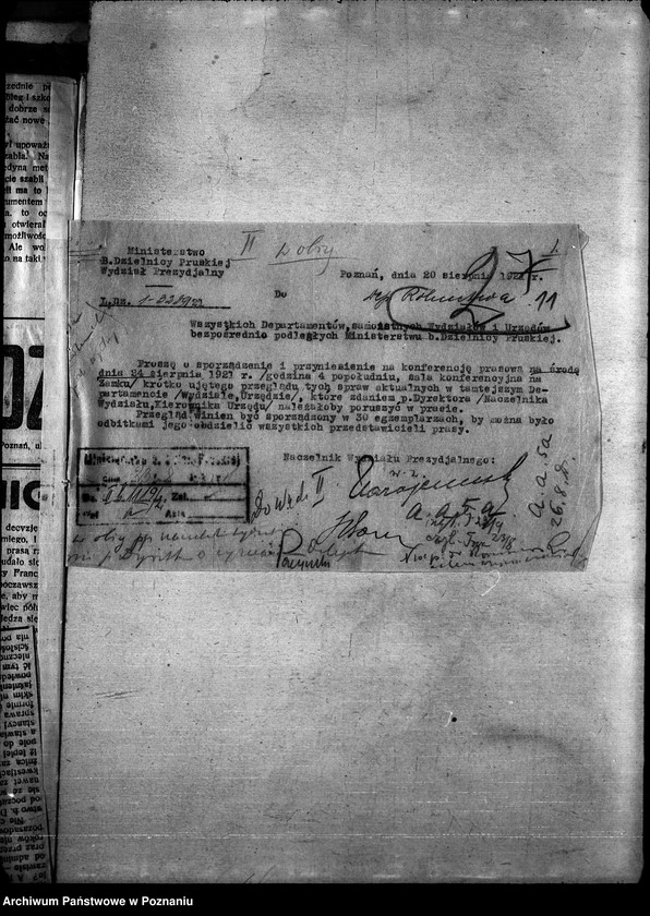 Obraz 15 z jednostki "Sprawy szczegółowo-administracyjne Prasa"