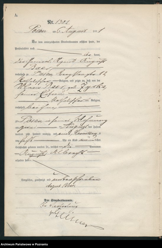 Obraz 9 z jednostki "Księga urodzeń t. IV"