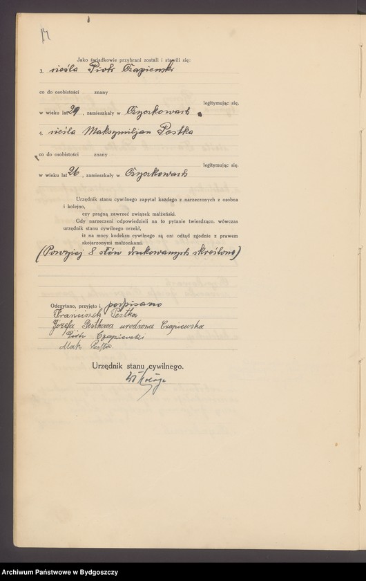 image.from.unit.number "Akta małżeństw - pierwopis nr 1-71"