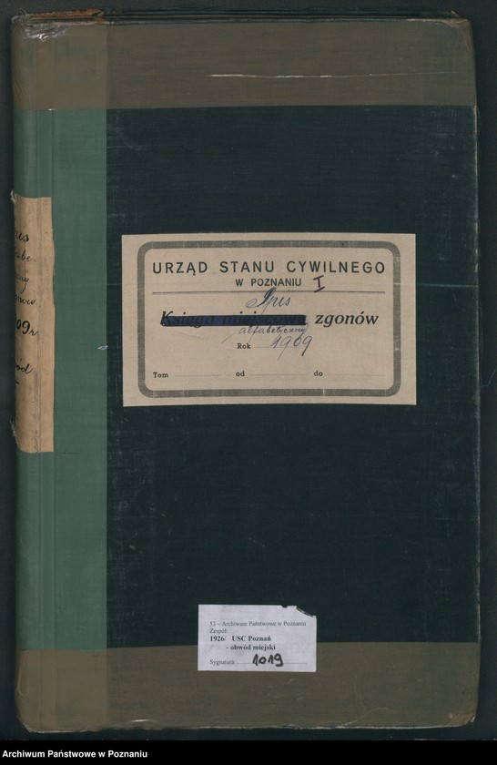 Obraz 2 z jednostki "Spis alfabetyczny zgonów za 1909"