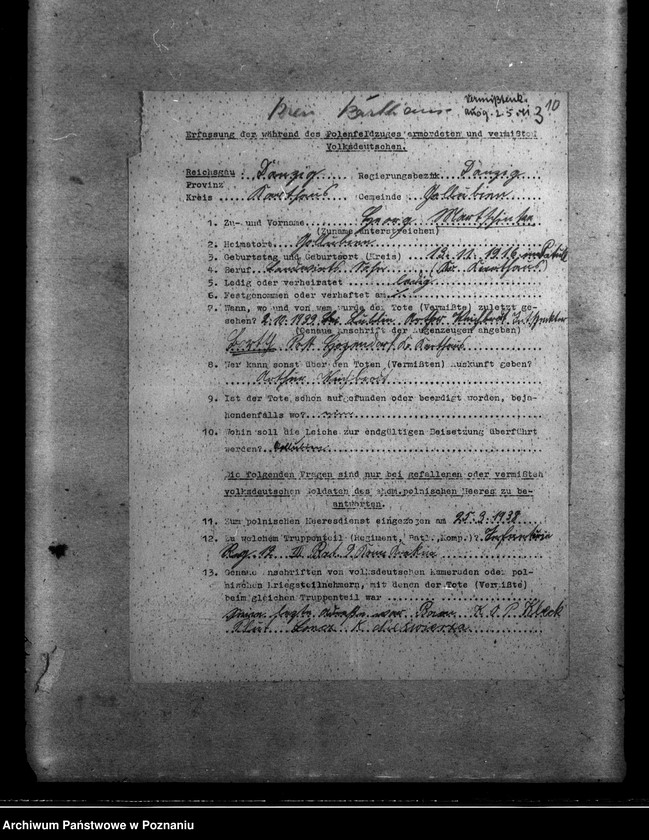 Obraz 16 z jednostki "Amtliche Meldungen Kreis Karthaus (Kartuzy)"