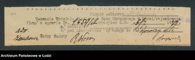 Obraz 11 z jednostki "Jakób Garelik- skład gotowych ubiorów krawieckich"