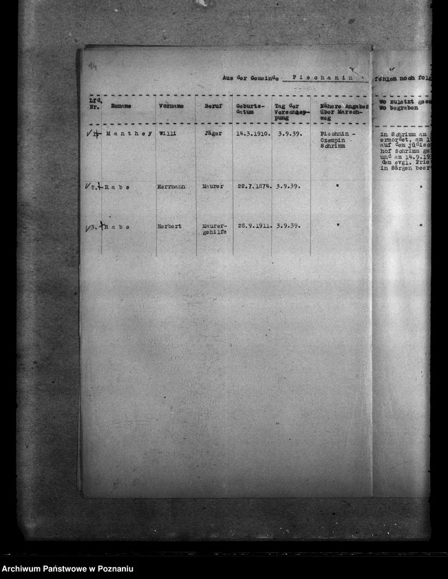 Obraz 18 z jednostki "Amtliche Meldungen Kreis Kosten (Kościan)"