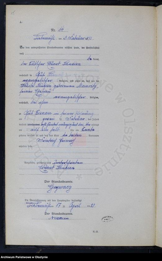 image.from.unit.number "Geburts-Neben-Register Nr 1 - 167"